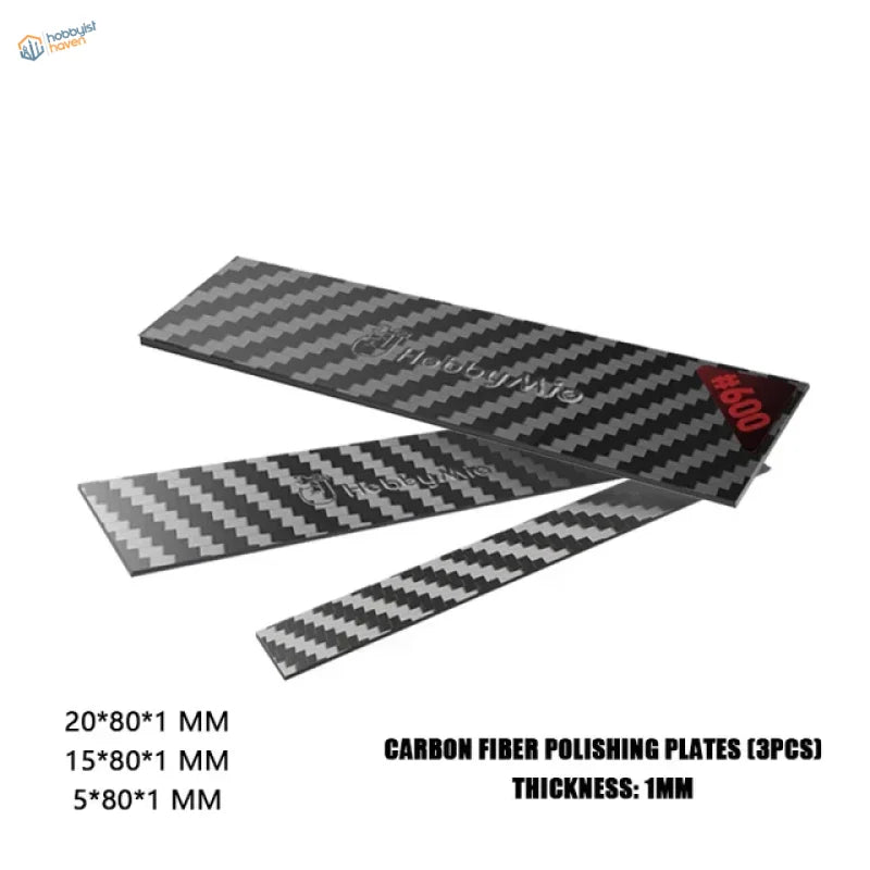 Flexible acrylic sanding sticks with black carbon fiber weave and red 600 branding