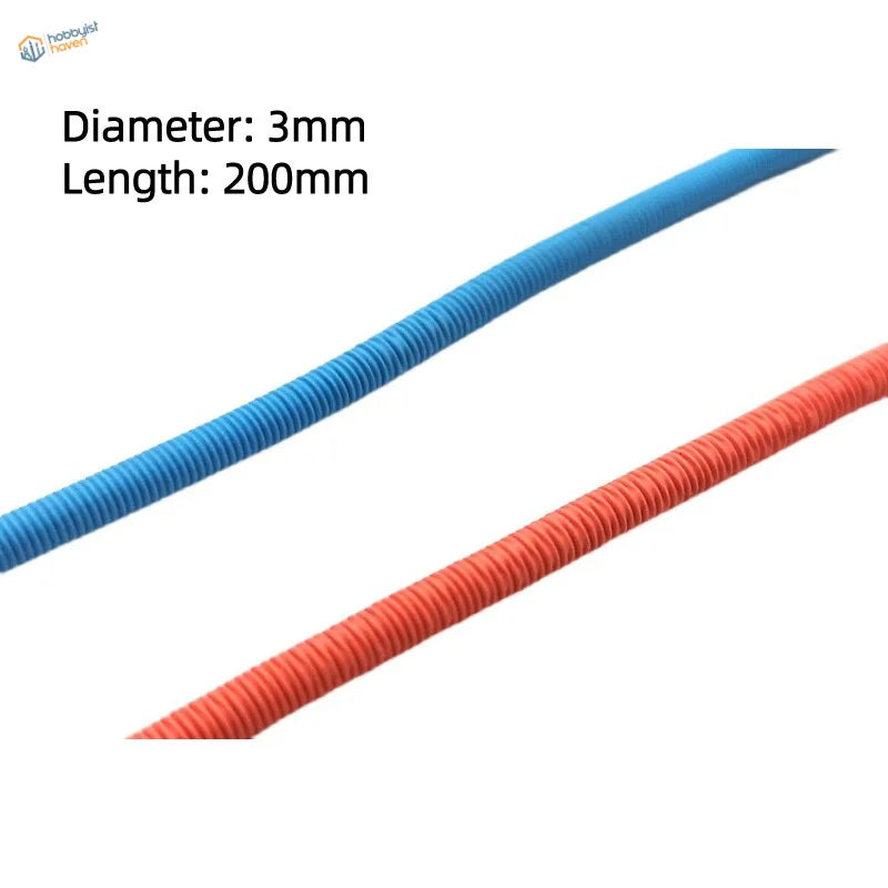Blue and orange 3mm x 200mm flexible oil pipes for Gundam
