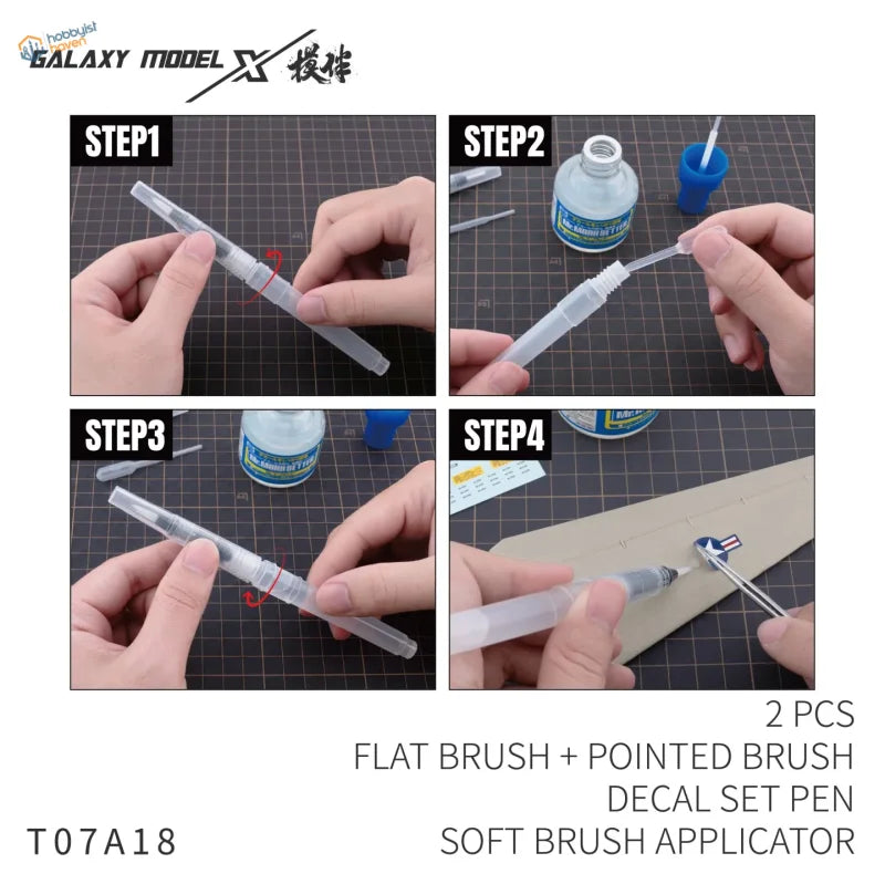 Galaxy 4pcs Water Decal Applicator Pens Set