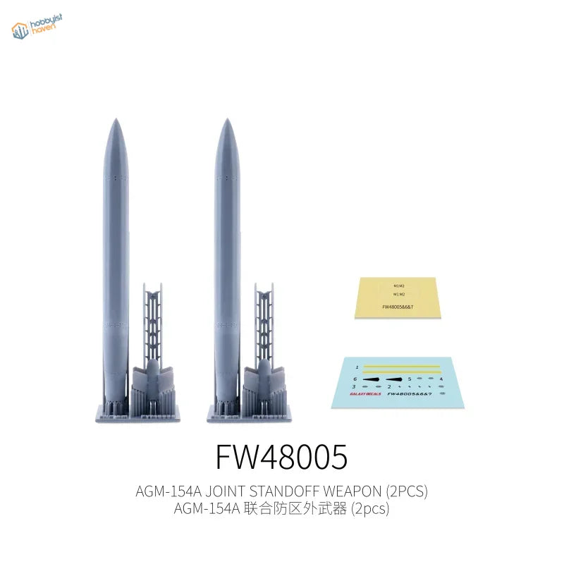 Galaxy Model 1/48 AGM-154A joint standoff aircraft weapons on stands