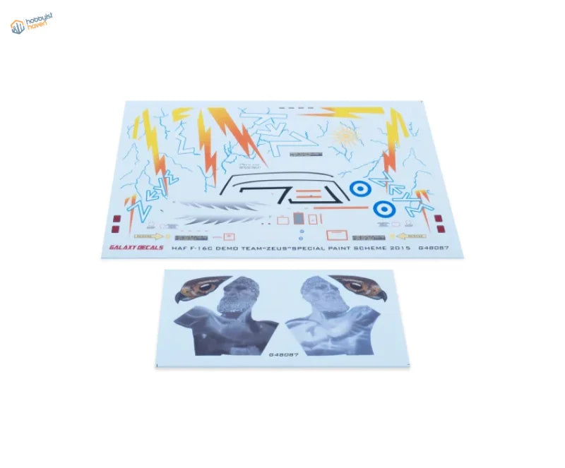 1/48 Galaxy decals for F-16C Demo Team Zeus with lightning eagle stickers