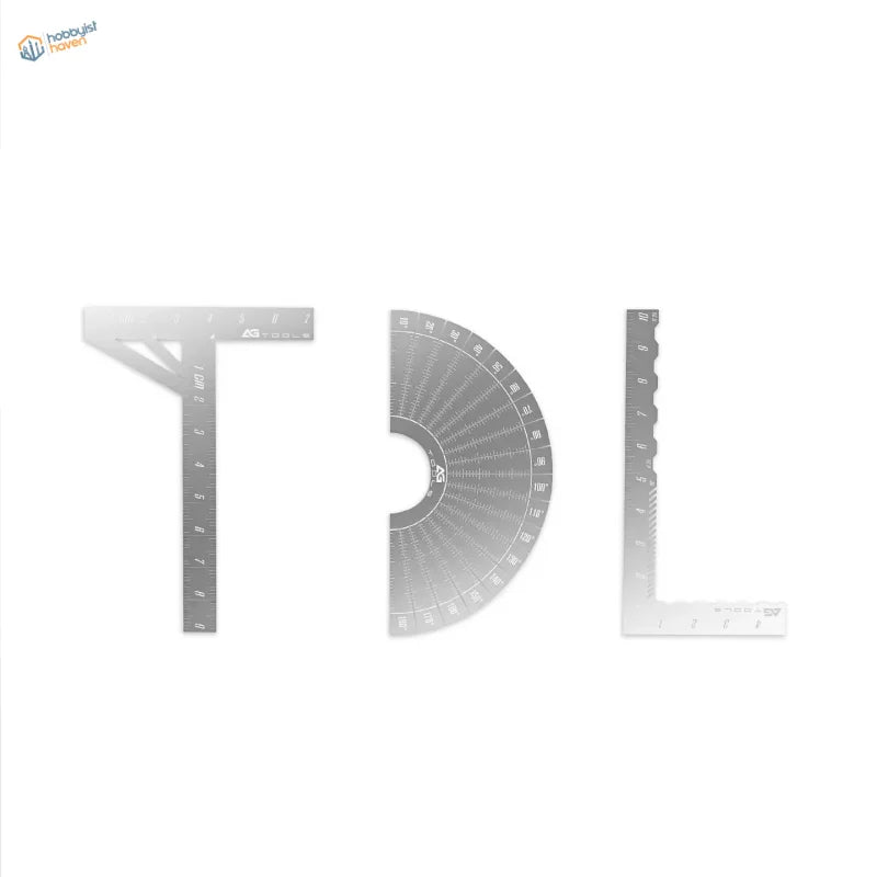 Galaxy model precision silver TDL multi-tool with L-shaped ruler, protractor, straightedge