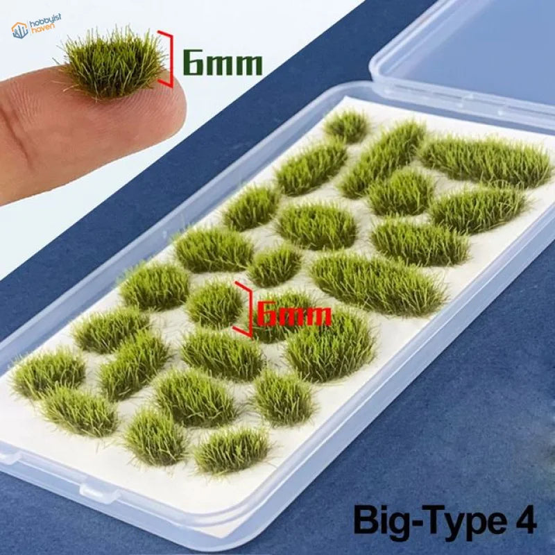 Green 6mm grass tufts flower patches for model scenery building
