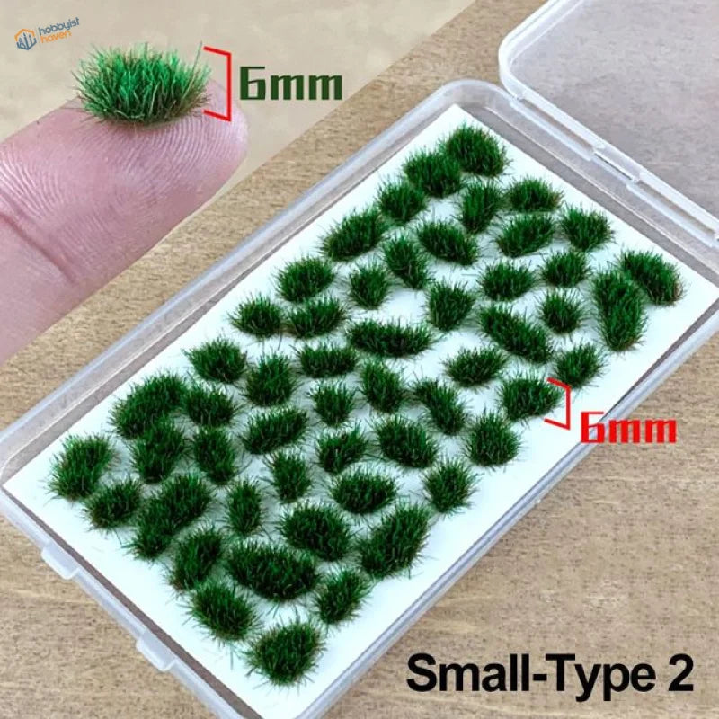 Green 6mm grass tufts for grass flower patches model terrain