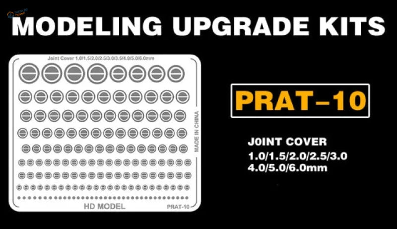 Prat-10 joint cover upgrade kit with metal etch plates for Gundam models