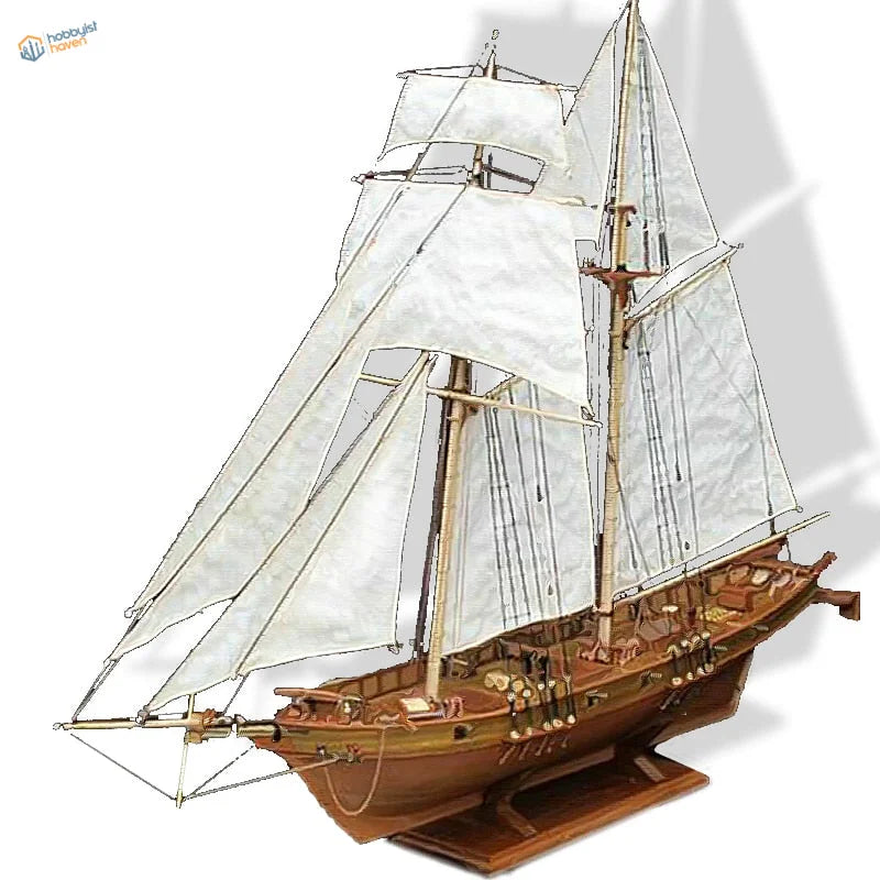 Halcon 1840 1:100 ship model kit: detailed 3-masted wooden sailing ship