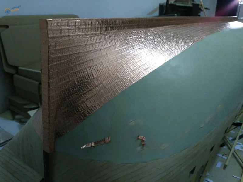 HARVEY 18470 1/96 battleship copper hull under construction