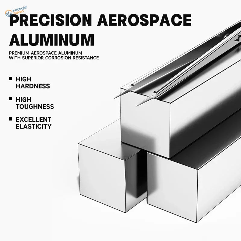 Luowei IS-40 tweezers with precision aerospace aluminum bars, polished finish