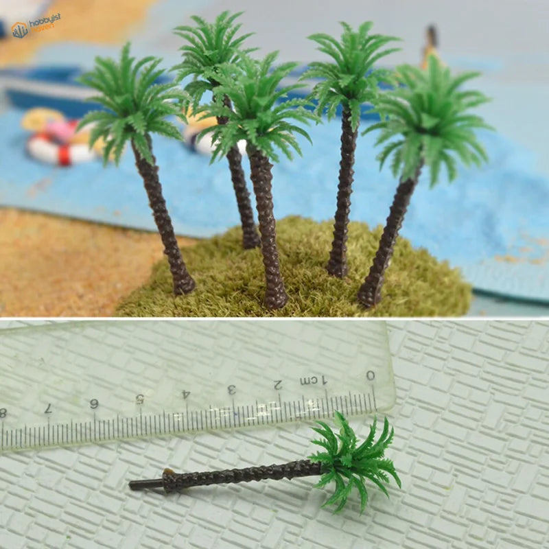 High-quality ABS palm trees, 100pcs 30-180mm for dioramas