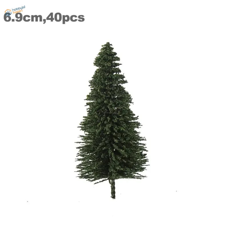 Dark green HO scale model tree for landscaping, intricate details
