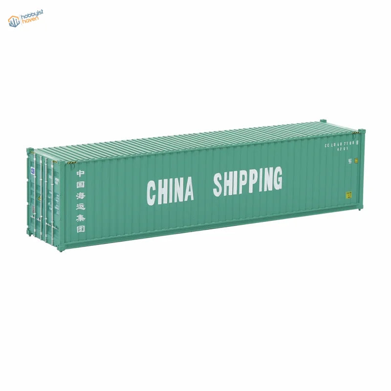 HO scale train model teal-green China Shipping container