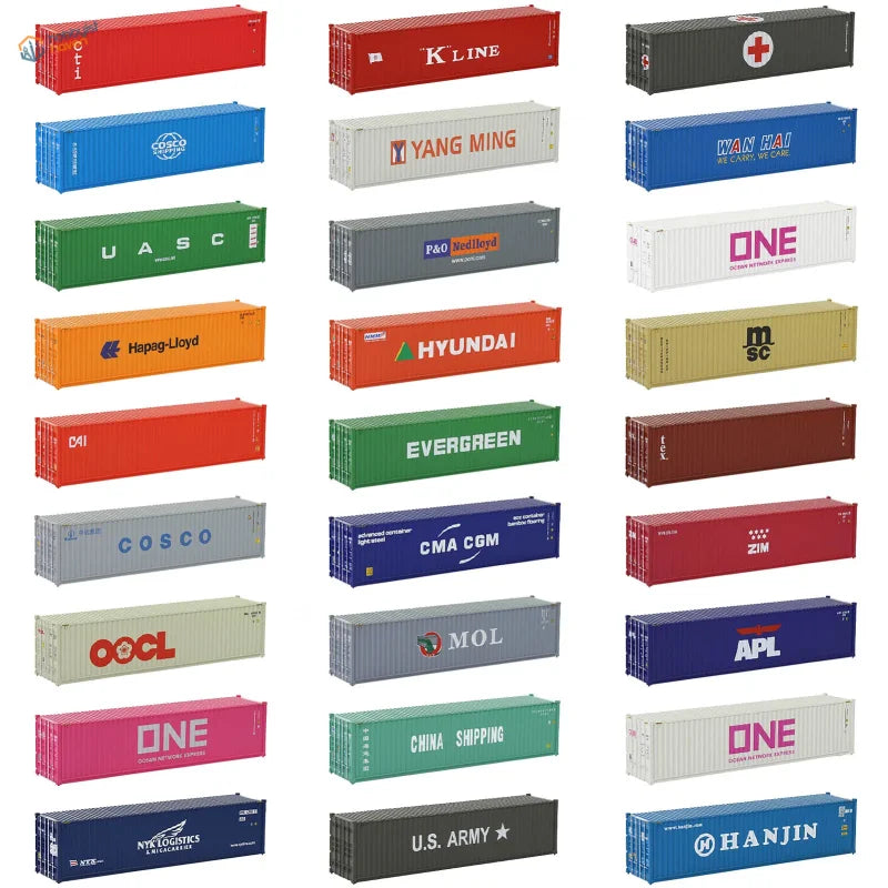 HO scale train model new shipping containers in colorful designs