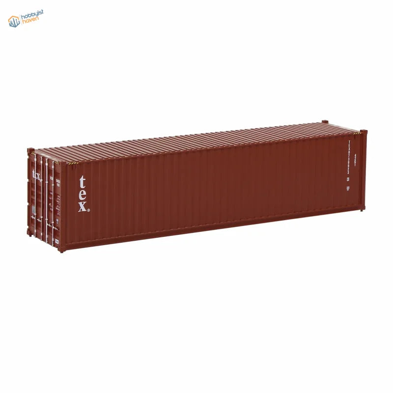HO scale train model shipping container with tex branding