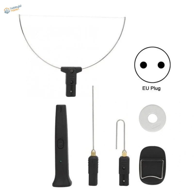 Black handheld antenna kit with silver wire for high density foam Hot Wire Foam Cutter
