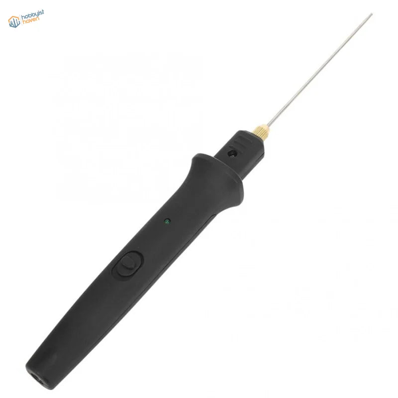 Black ergonomic electric embroidery needle with gold tip for high density foam cutting