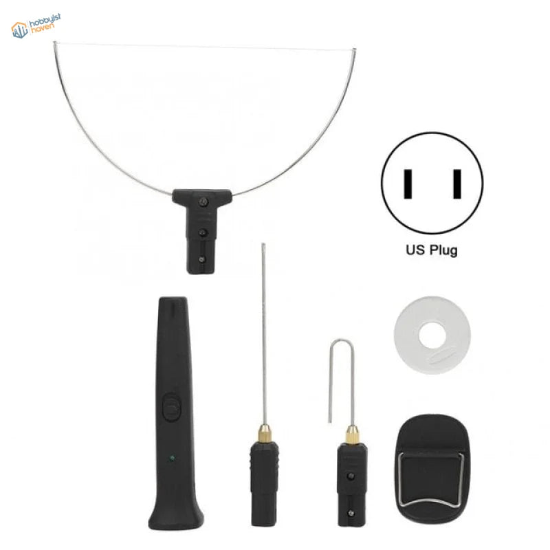 Hot wire foam cutter with black-handled cutters for high density foam, US plug