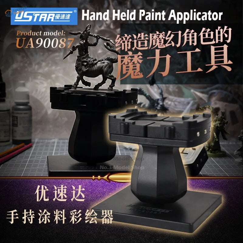 Large figure painting holder with black plastic handheld applicator and adjustable base