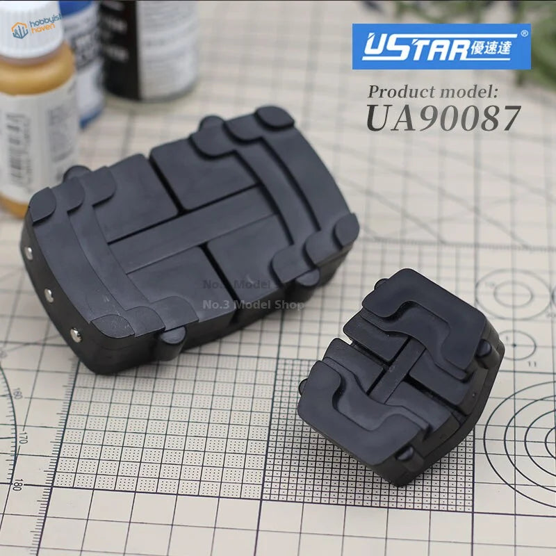 Black rubber model kit parts in Ustar UA90087 large figure painting holder