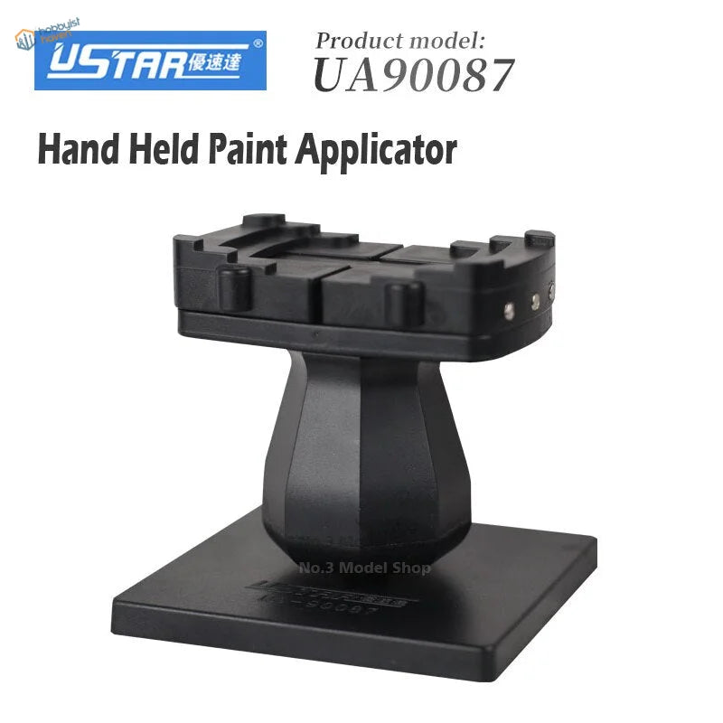 Large black plastic figure painting holder with sturdy base