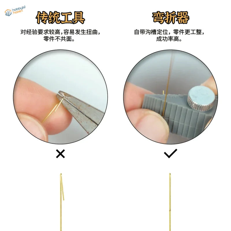 Liang metal rod bender gray plastic tool with silver knob