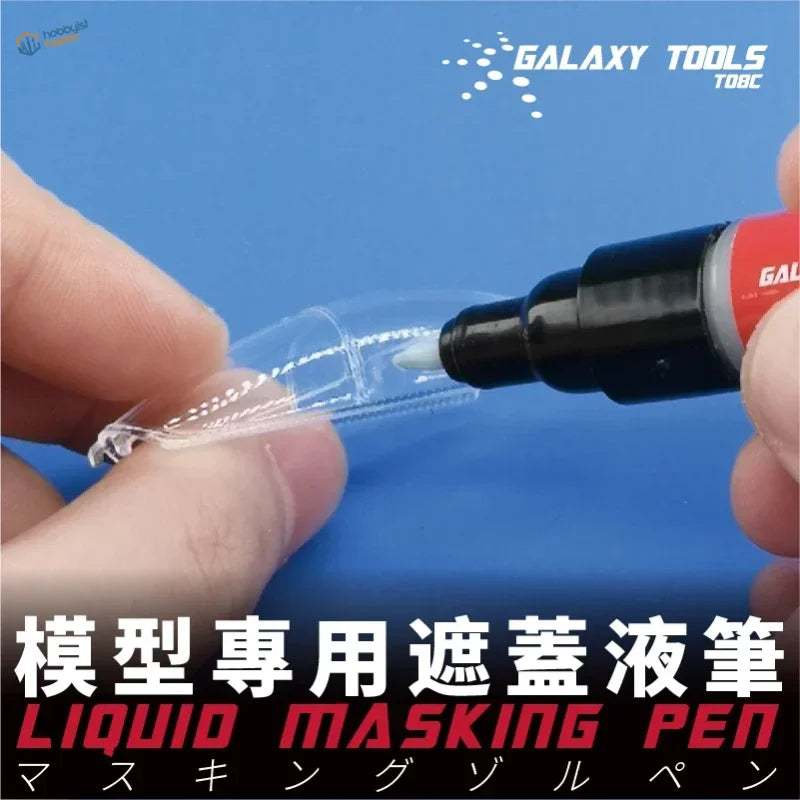 Black and red Liquid Masking Pen with white tip for model crafting