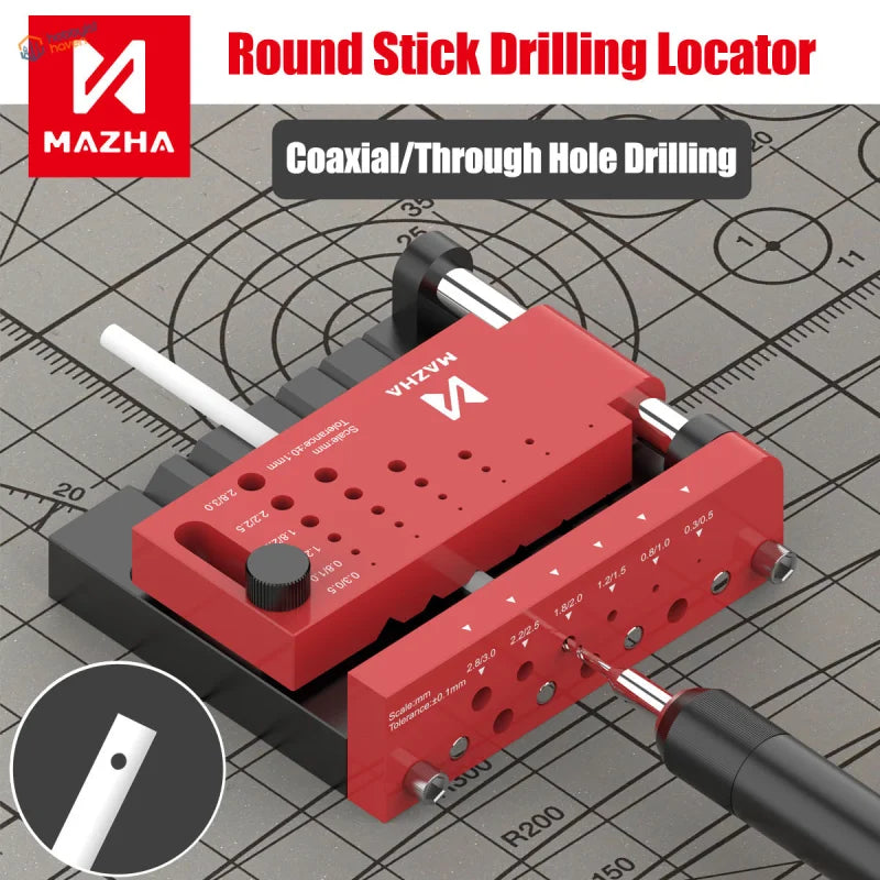 Red mazha optimized positioning module for coaxial drilling with knobs