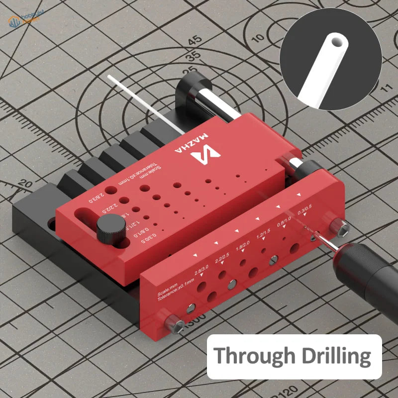 Red Vhza optimized positioning module for precise coaxial hole drilling