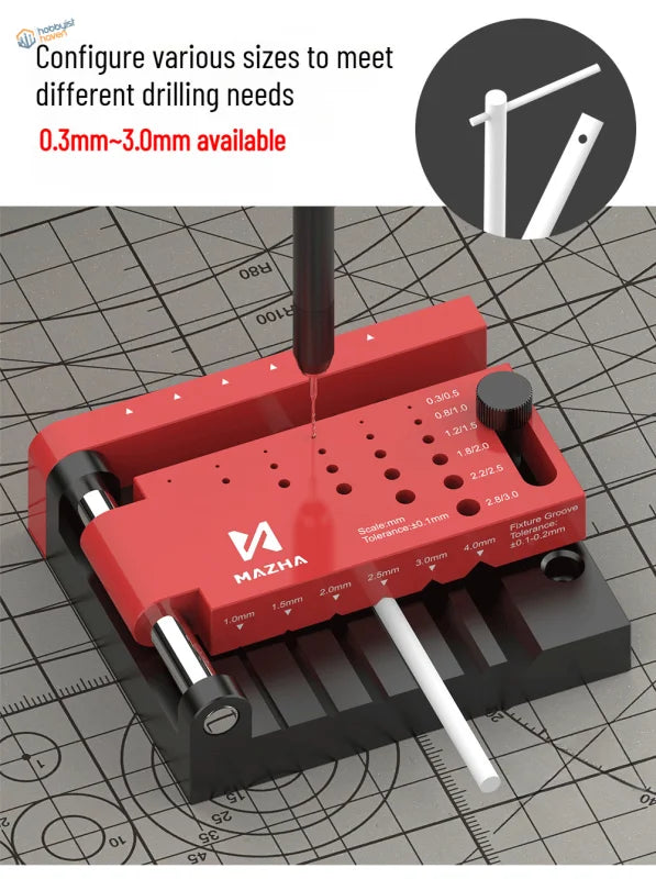 Red mazha optimized positioning module drill jig for 0.3mm to 3.0mm holes