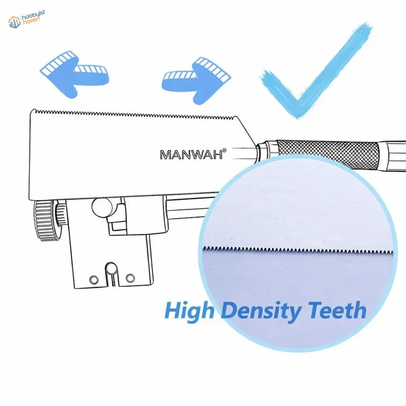 Manwah 0.3mm ultra-thin stainless steel saw with textured grip and high-density stainless blade for scale modeling tools