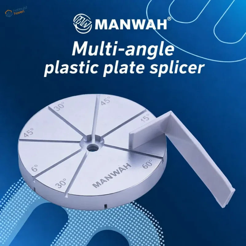 Manwah double-sided multi-angle gluing assistance jig with adjustable angles 6 to 60 degrees white plastic for precision hobby tools