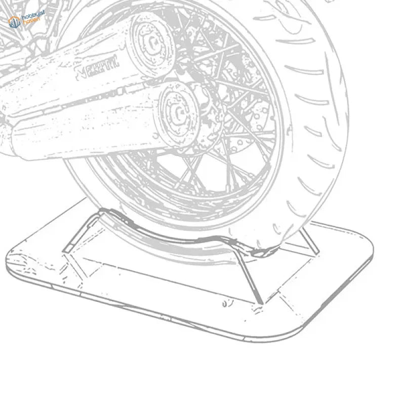 MENG 1/12 black metal motorcycle display stand with adjustable legs
