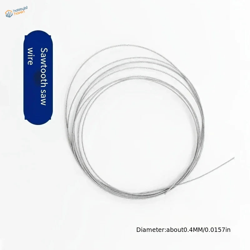 Coiled silver sawtooth saw wire mini wire made of metal with 0.4mm diameter for scale modeling tools and model building tools