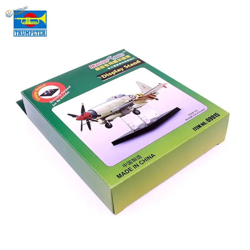 Green yellow cardboard Trumpeter Master Vans model aircraft display stand