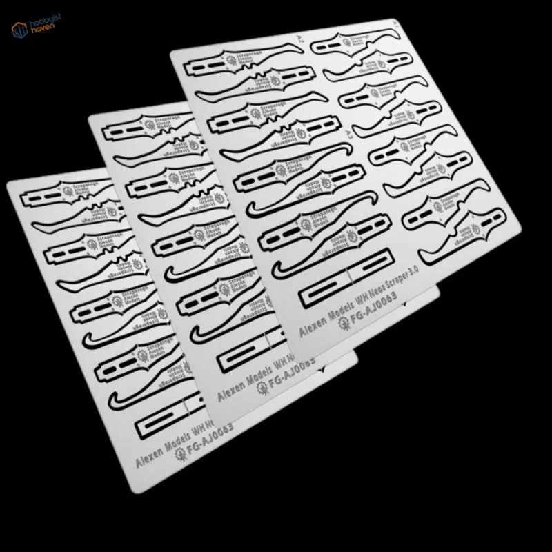 White Alexen mold line remover stencil sheets with knife models FG-AJ0683
