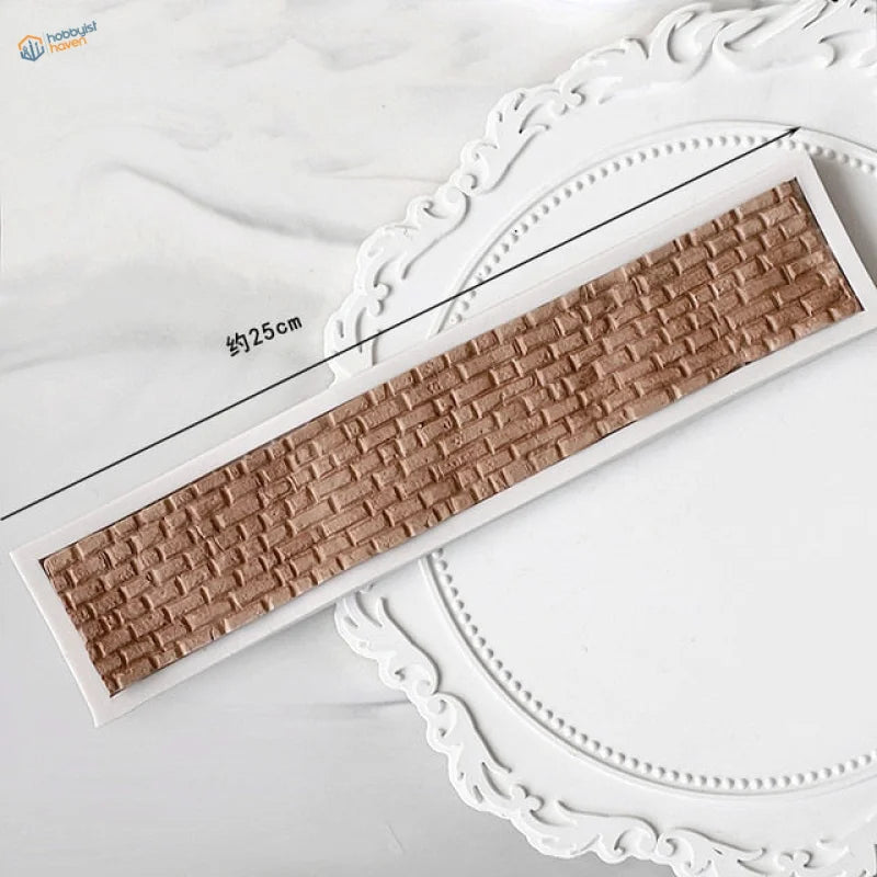 Bronze brick-patterned silicone mold, 25cm, for scale modeling rocks