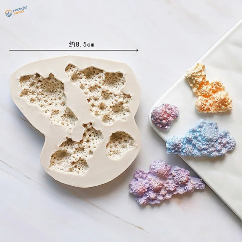 White silicone butterfly mold for rocks and bricks, scale modeling tool