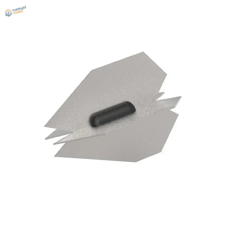 Silver leaf-shaped Multi-angle Pinwheel Rimer with black insert, precision hobby tool