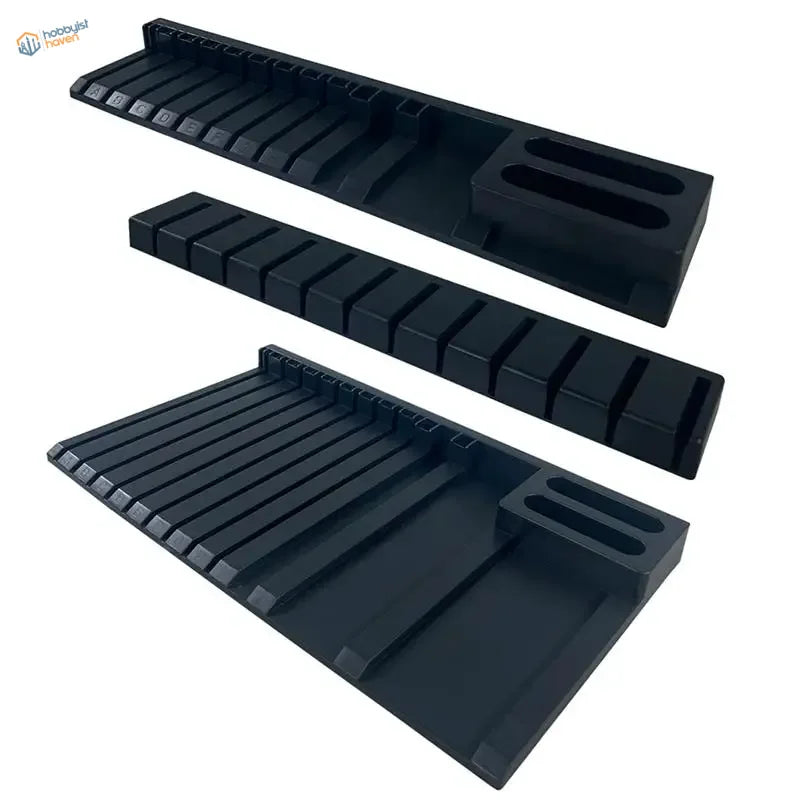 Black multifunctional sprues holders for scale modeling tools