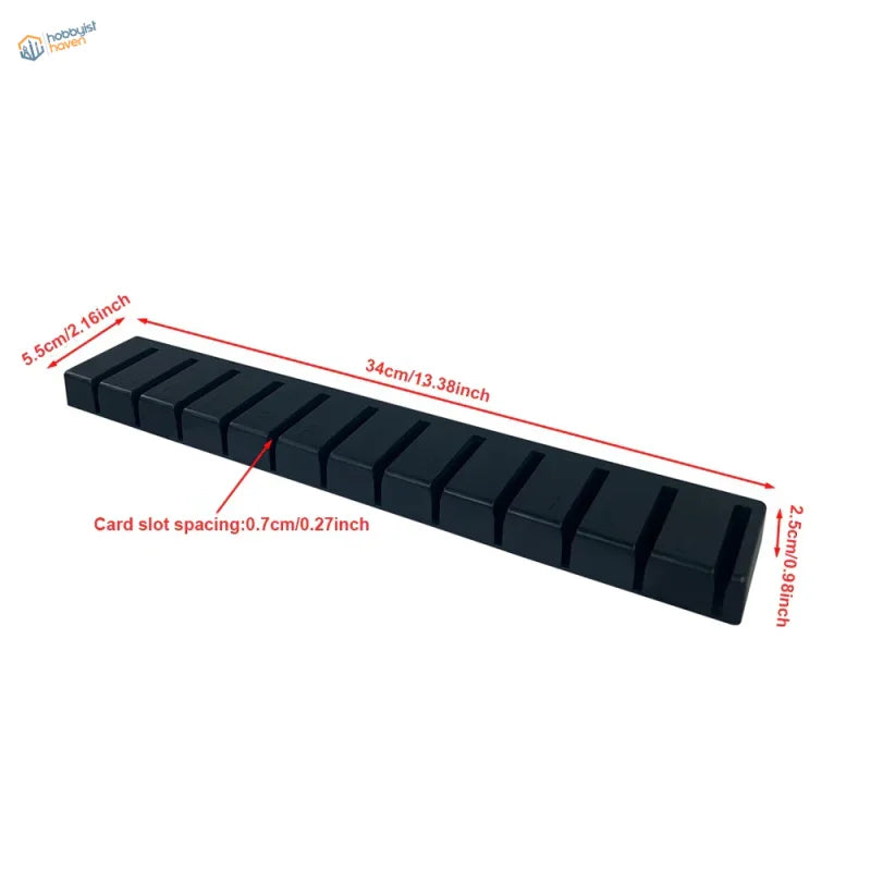 Black rectangular multifunctional sprues holder with 10 card slots