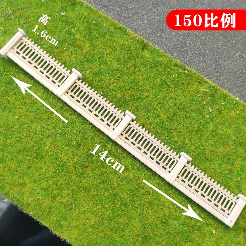 Beige abs plastic n scale decorative fence model in 150 scale from decorative fences set with 7 styles