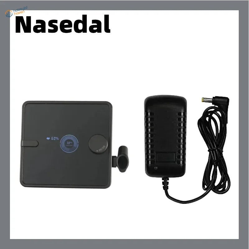 Black Nasedal portable air compressor with LED display and control knob