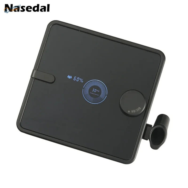 Nasedal portable air compressor with black wireless charger pad, LED display