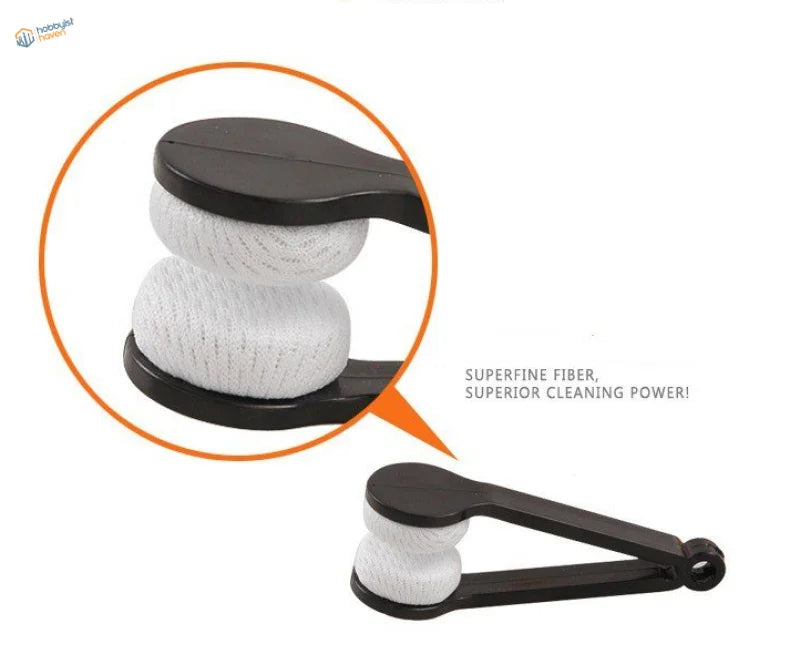 Premium microfibre lens cleaner with two soft cleaning heads