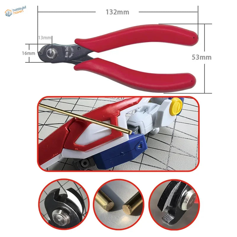 Nine Sea Tools red-handled cutting pliers with black jaws for thin wires