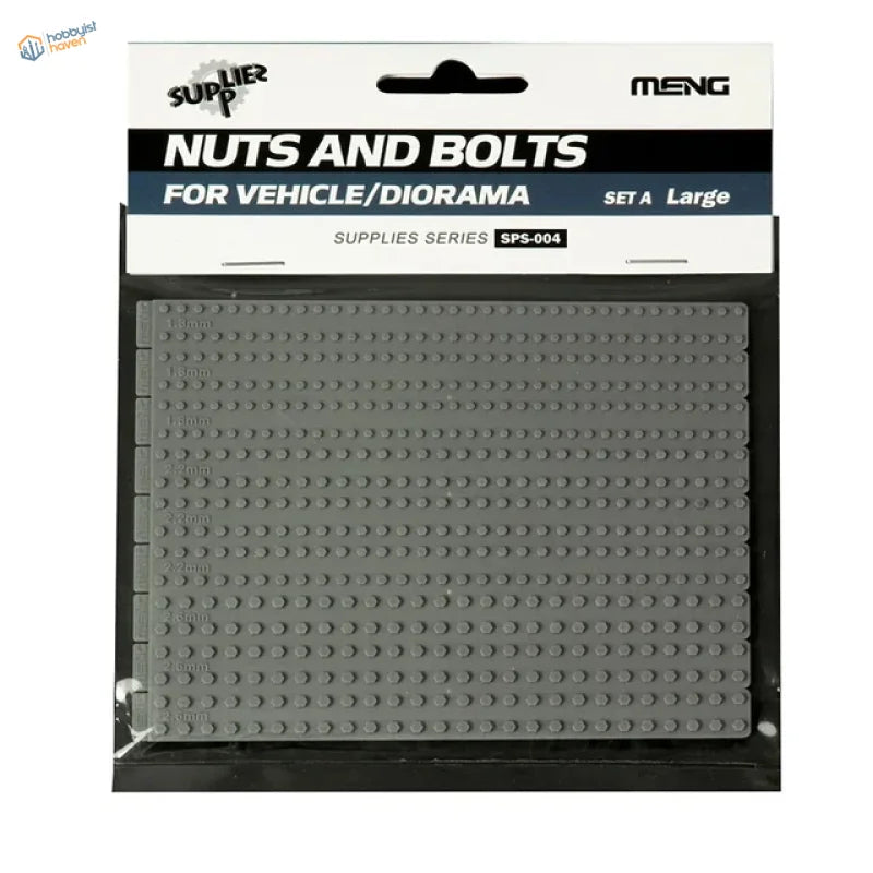 Gray plastic nuts and bolts model making accessories for AFVs and Gunplas