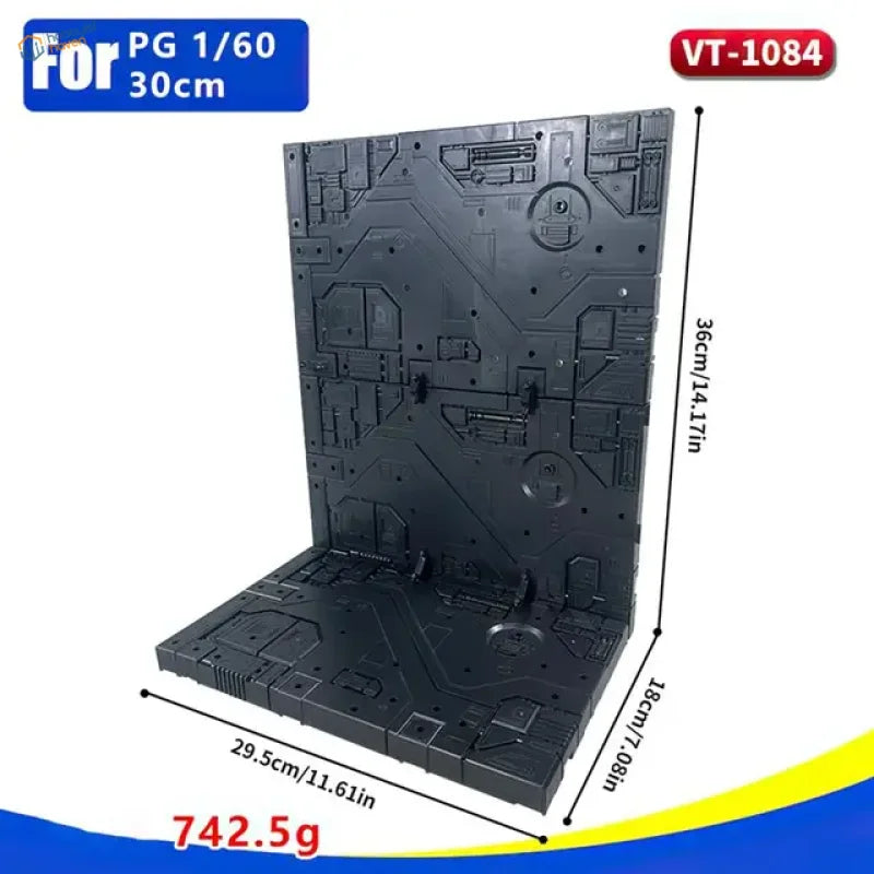 Black Gundam Mechanical Base with futuristic circuit patterns for model making