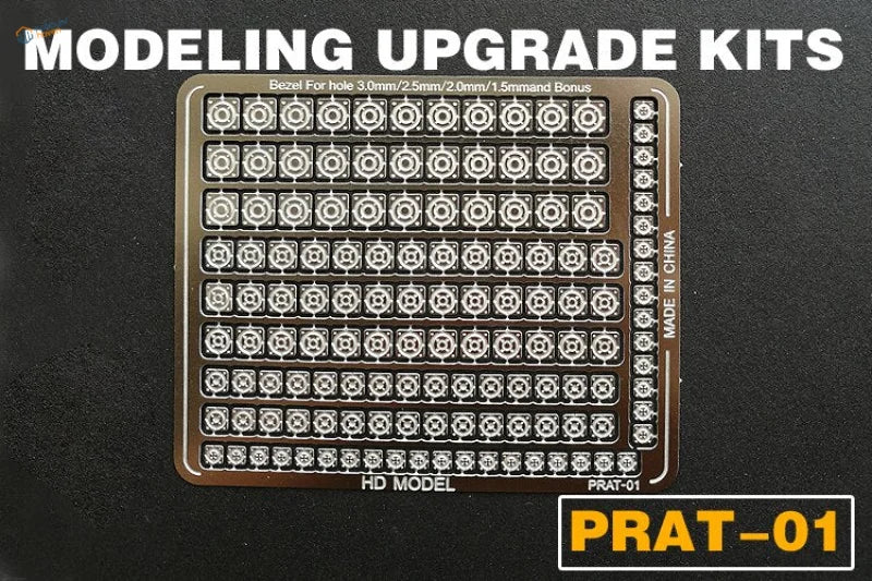 Photo etch round plates Gundam model kit set 2 metallic brown