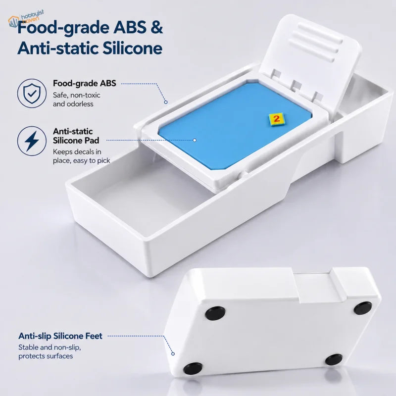 Plamokojo decal tray food-grade ABS, anti-static silicone pad and anti-slip feet