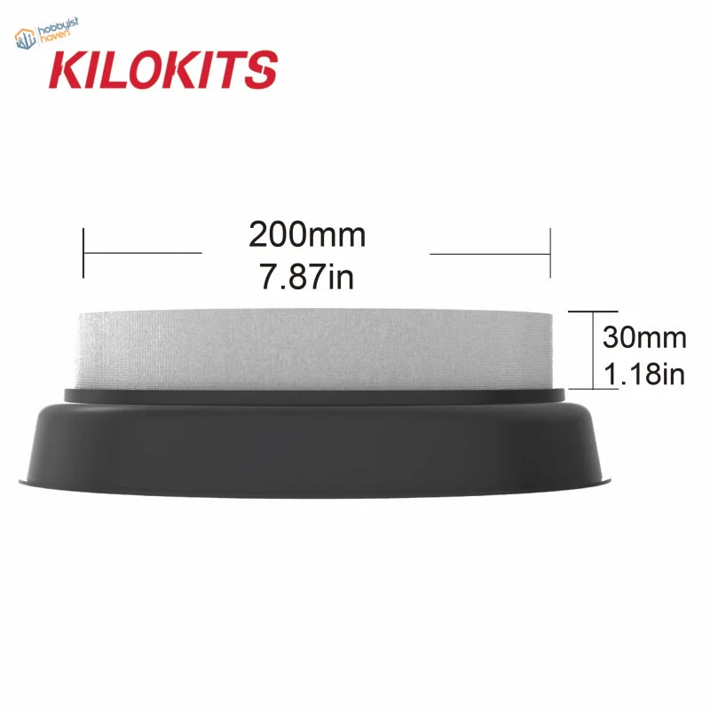 Kilokits black silver sanding pad on eps hard foam diorama base
