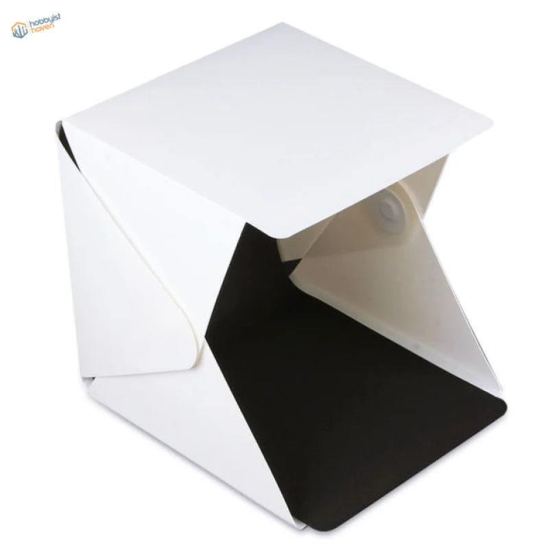 White and black portable LED lightbox with translucent panel